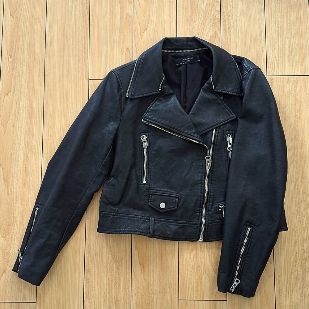 Zara faux leather jacket